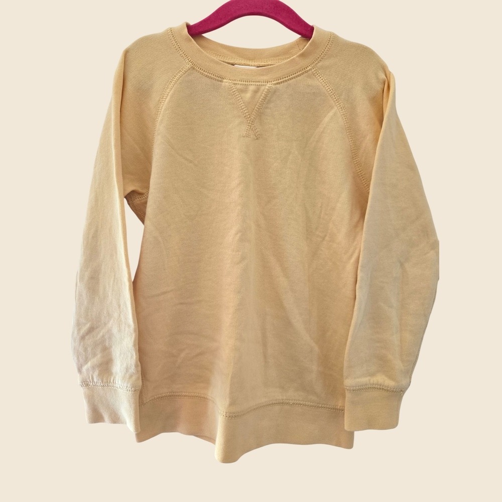 Hanna Andersson Kids Yellow Raglan Long Sleeve Sweatshirt US 4 100cm